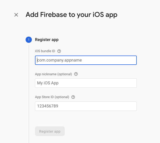 firebase ios bundle id