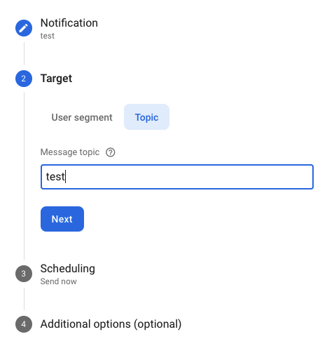 firebase notification test